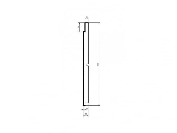 Placa de fuga, HC104-30, 49cm x 3cm x 200cm [2]