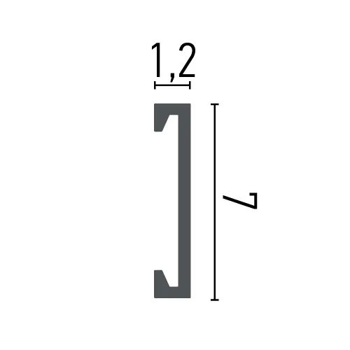 Plinta  decorativa, din HDP, HCR 506, 7cmx1.2cmx200cm [3]
