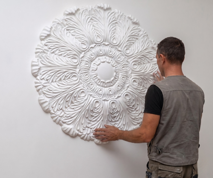 Rozeta decorativa tavan din poliuretan, diametru 80 cm - R185 [3]