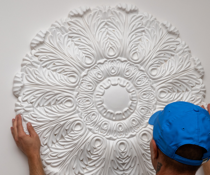Rozeta decorativa tavan din poliuretan, diametru 80 cm - R185 [5]