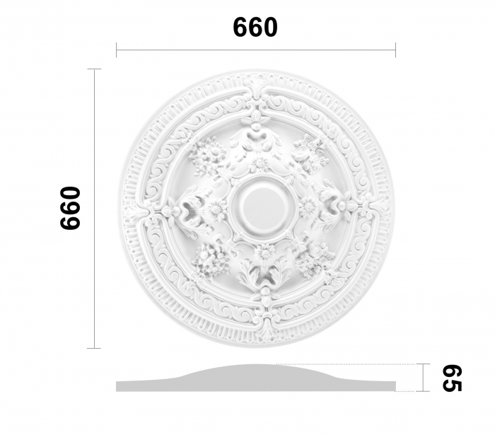 Rozeta din poliuretan, Grand Decor, R 105 , diametru =66cm [3]
