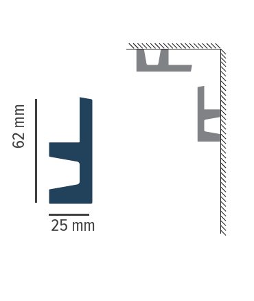 Scafa luminoasa - brau din poliuretan,Tesori F, KF501, 6.2cmx2.5cmx200cm [2]
