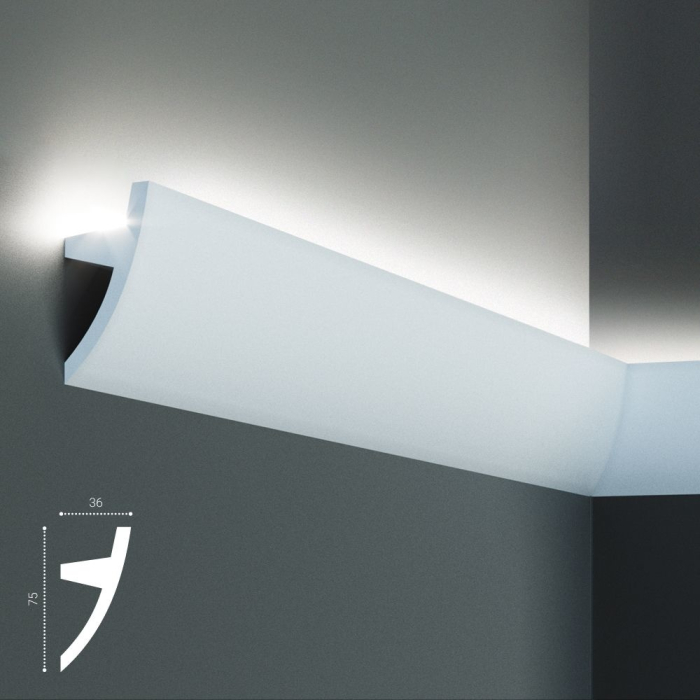 Scafa luminoasa - brau din poliuretan,Tesori F, KF502, 7.5cmx3.6cmx200cm [6]