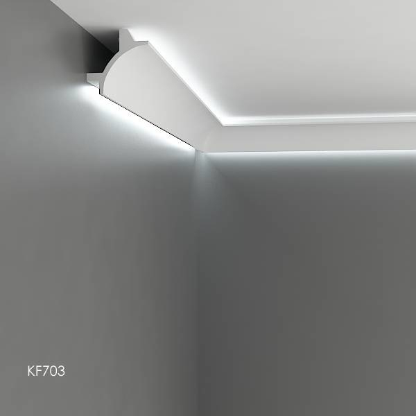 Scafa luminoasa - cornisa din poliuretan,Tesori F, KF 703, 9cmx9cmx200cm [5]