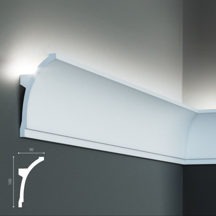Scafa luminoasa - cornisa din poliuretan,Tesori F, KF704, 10cmx5cmx200cm [6]