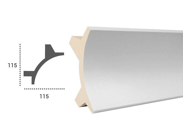 Scafa luminoasa - cornisa din poliuretan,Tesori F, KF706, 11.5cmx11.5cmx200cm [8]