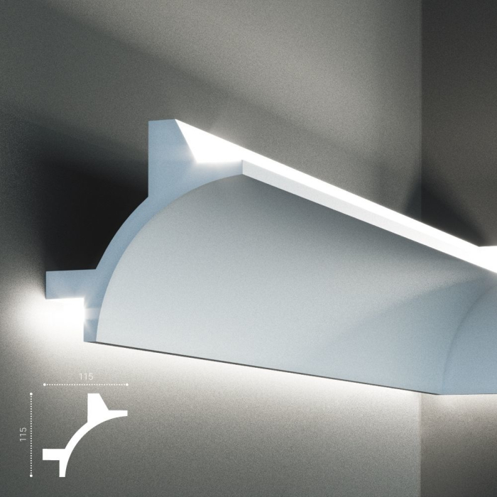 Scafa luminoasa - cornisa din poliuretan,Tesori F, KF706, 11.5cmx11.5cmx200cm [6]