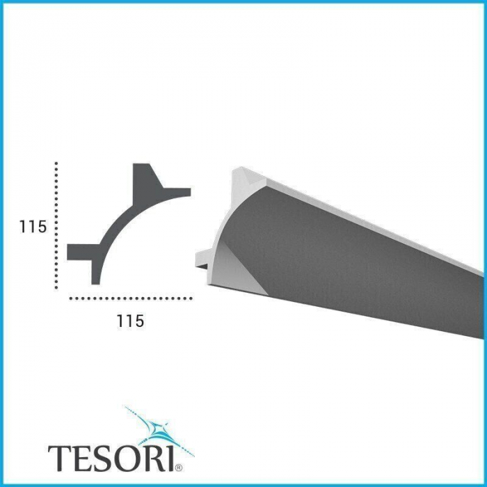Scafa luminoasa - cornisa din poliuretan,Tesori F, KF706, 11.5cmx11.5cmx200cm [2]