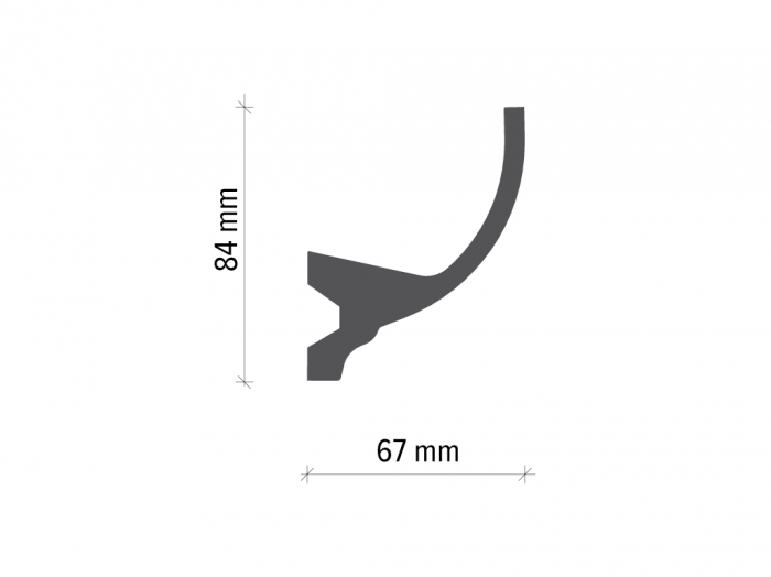 Scafa luminoasa - cornisa din poliuretan,Tesori F, KF715, 17.9cmx4.5cmx200cm [2]