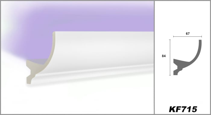 Scafa luminoasa - cornisa din poliuretan,Tesori F, KF715, 17.9cmx4.5cmx200cm [3]