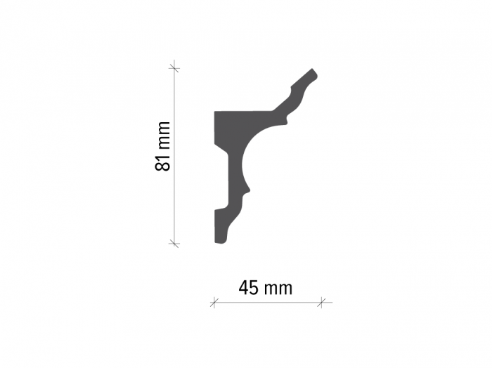 Scafa luminoasa - cornisa din poliuretan,Tesori F, KF717, 8.1cmx4.5cmx200cm [2]