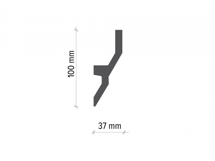 Scafa luminoasa - cornisa din poliuretan,Tesori F, KF720, 10cmx3.7cmx200cm [2]