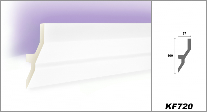 Scafa luminoasa - cornisa din poliuretan,Tesori F, KF720, 10cmx3.7cmx200cm [3]
