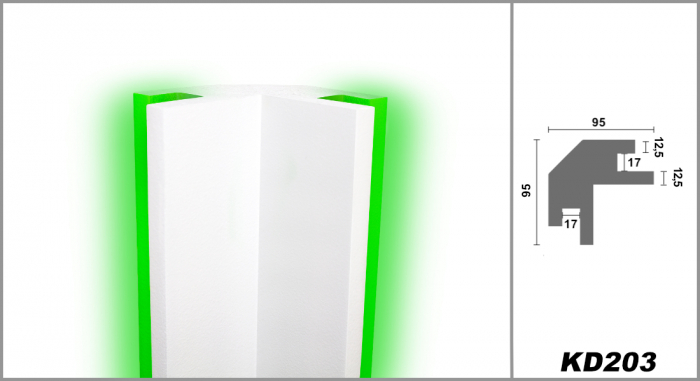 Scafa luminoasa - Tesori D, KD203, 9.5cm x9.5cm x115cm [6]