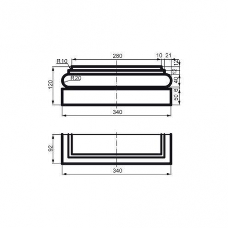 Baza pilastru,  PC 104 , 34cm x 12cm x 9.2cm [2]