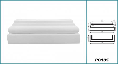 Baza pilastru, PC 105, 40cm x 12cm x 10.7cm [1]