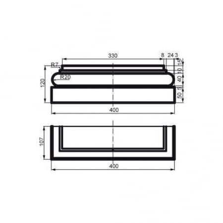Baza pilastru, PC 105, 40cm x 12cm x 10.7cm [2]