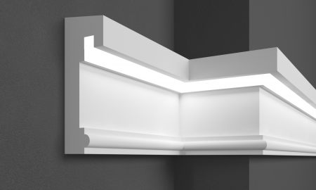 Scafe luminoase-profile pentru iluminare indirecta cu LED-exterior - Brau de exterior, MC 309 LED, 21cm x7.5cmx 200cm