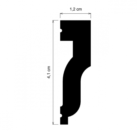 Brau  decorativ, din HDP, HCR 530, 4.1cmx1.2cmx200cm [3]