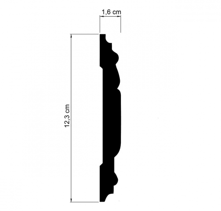 Brau din poliuretan, Grand Decor CR 746, 12.3cmx1.6cmx200cm [1]
