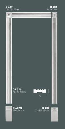 Brau din poliuretan, Grand Decor CR 779, 7.6cmx2cmx200cm [3]