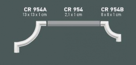 Brau din poliuretan, Grand Decor CR 954, 2.1cmx1cmx200cm [1]