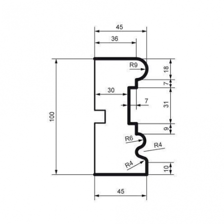 Brâu pentru exterior, MC 108, 10cm x 4.5cm x 200cm [1]