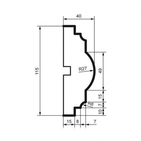 Brâu pentru exterior, MC 114, 11.5cm x 4cm x 200cm [1]