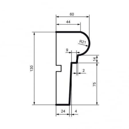 Brâu pentru exterior, MC 117, 13cm x 6cm x 200cm [1]