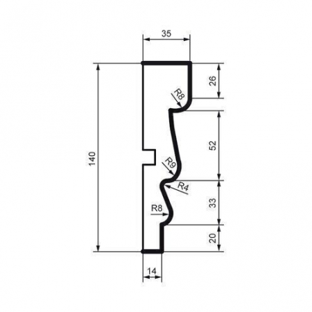 Brâu pentru exterior, MC 119, 14cm x 3.5cm x 200cm [1]