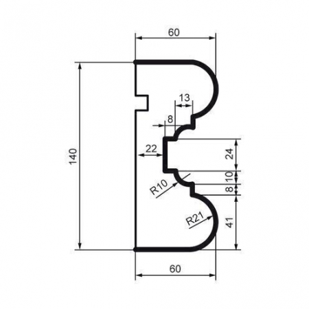 Brâu pentru exterior, MC 121, 12cm x 6cm x 200 cm [1]