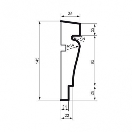 Brâu pentru exterior, MC 123, 14,5cm x 3.5cm x 200cm [1]