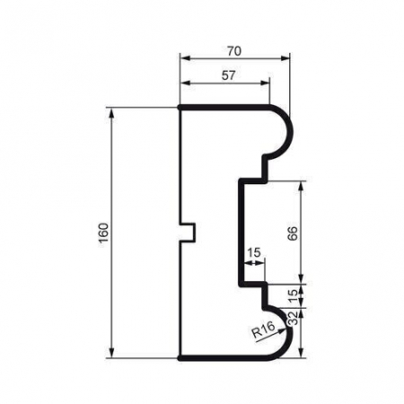 Brâu pentru exterior, MC 131, 16cm x 7cm x 200cm [1]