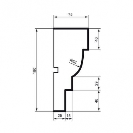 Brâu pentru exterior, MC 136, 18cm x 7.5cm x 200cm [1]
