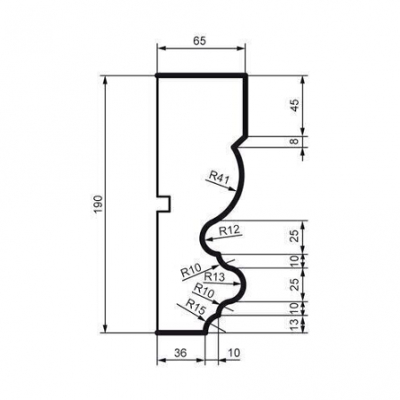 Brâu pentru exterior, MC 138, 19cm x 6.5cm x 200cm [1]