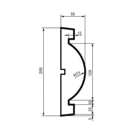 Brâu pentru exterior, MC 139, 20cm x 5.5cm x 200cm [1]