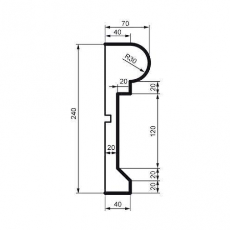 Brâu pentru exterior, MC 141, 24cm x 7 cm x 200cm [1]