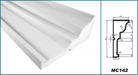 Brâu pentru exterior, MC 142, 25cm x 10.5cm x 200cm [4]