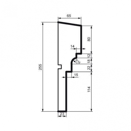 Brâu pentru exterior, MC 143, 25.5cm x 6.5cm x 200cm [1]