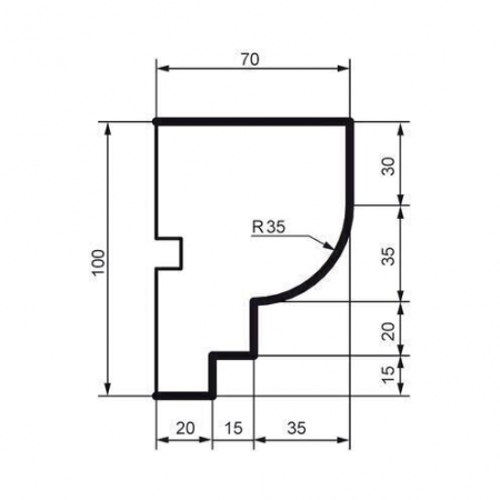 Brâu pentru exterior, MC 152, 10cm x 7cm x 200cm [1]