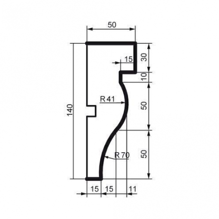 Brâu pentru exterior, MC 159, 14cm x 5cm x 200cm [1]