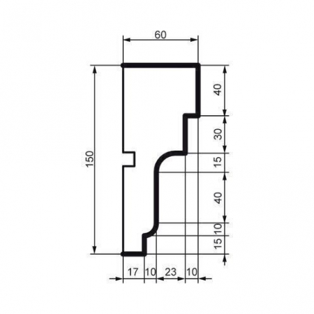 Brâu pentru exterior, MC 165, 15cm x 6 cm x 200cm [1]