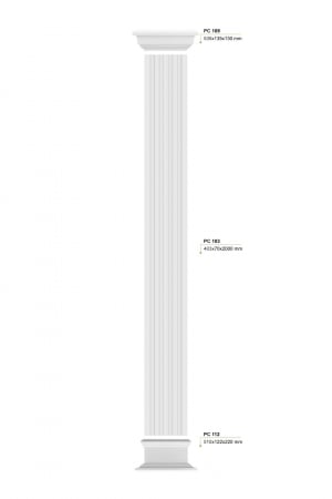 Capitel pilastru, PC 109, 53.5cm x 13cm x 13.5cm [6]