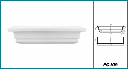 Capitel pilastru, PC 109, 53.5cm x 13cm x 13.5cm [1]