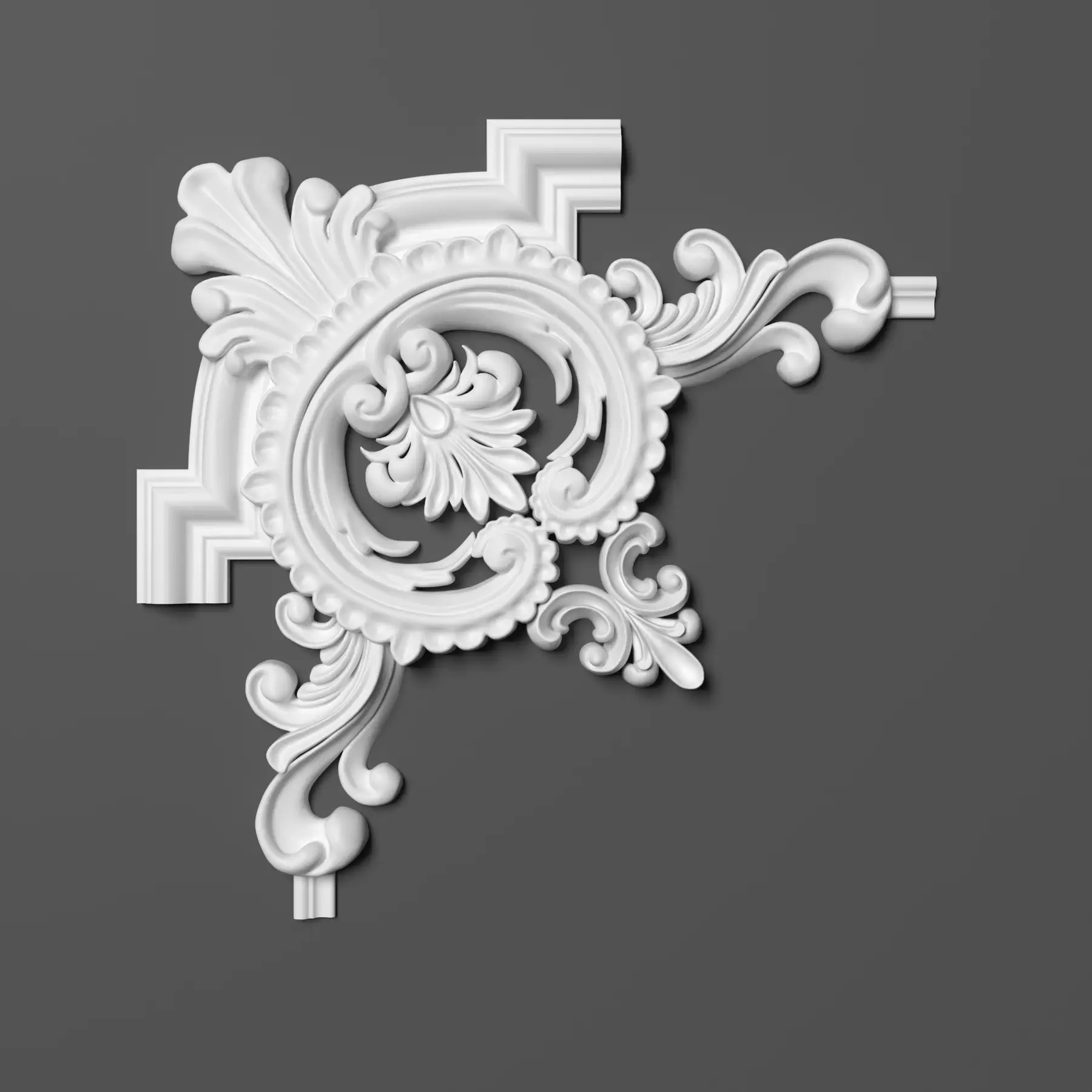 Coltar dublu, decorativ, pentru chenar dublu perete - HCR 517/523