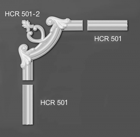 Coltar pentru brau decorativ, din HDP, HCR 501-2, 18cmx18cm [1]