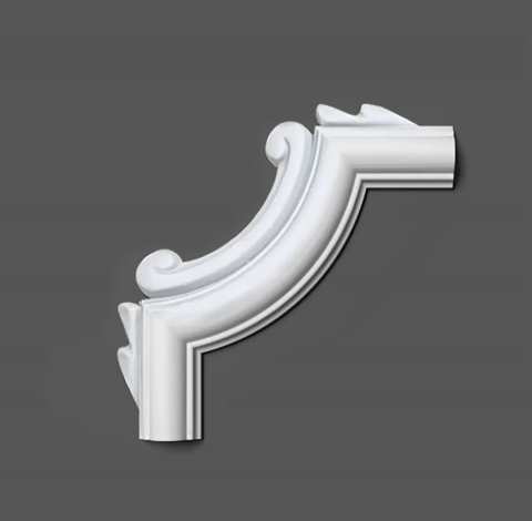 Profile din HDP ( polimeri cu inalta densitate) - Coltar pentru brau decorativ, din HDP, HCR 516-2, 18cmx18cm