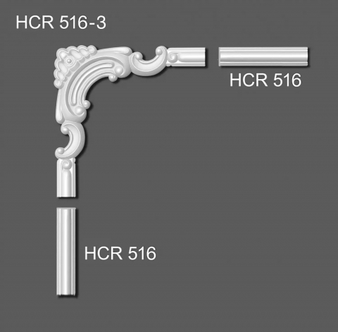 Coltar pentru brau decorativ, din HDP, HCR 516-3, 19.5cmx19.5cm [1]