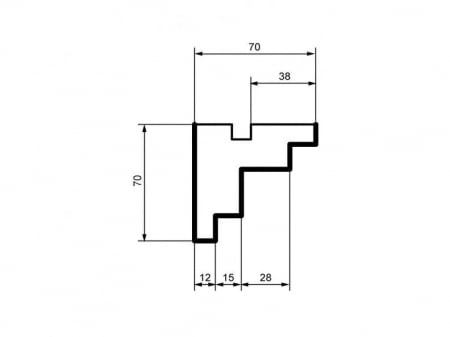 Coltar pentru exterior (fatada) HC 201 , 7cm x 7cmx 200cm [1]