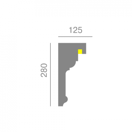 Cornișă de exterior, KC 308 LED, 12.5cn x 28.5cm x 200cm [2]